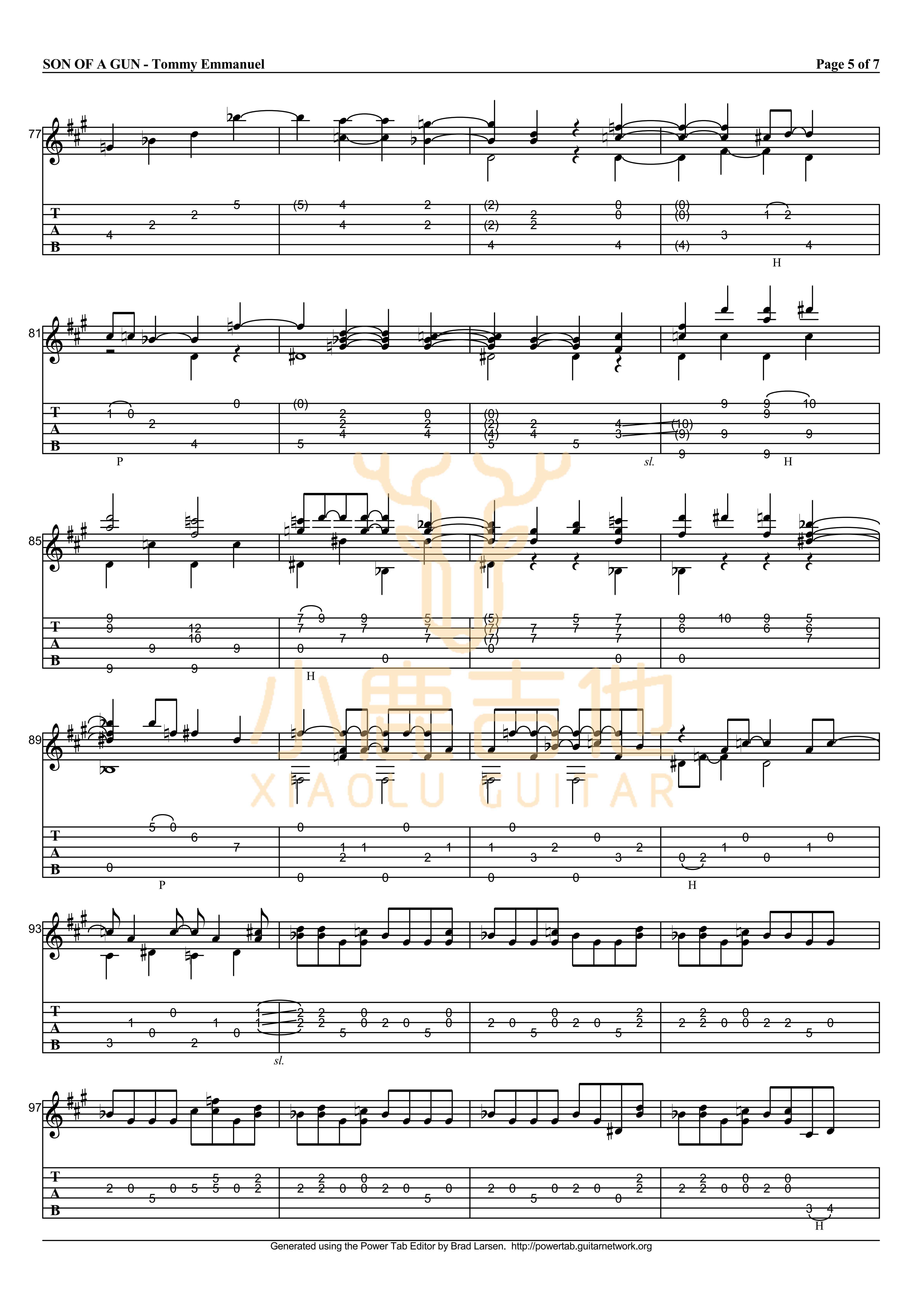 SON_OF_A_GUN_Tommy_Emmanuel指弹吉他谱(小鹿吉他)