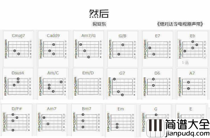 倪安东_然后_吉他谱