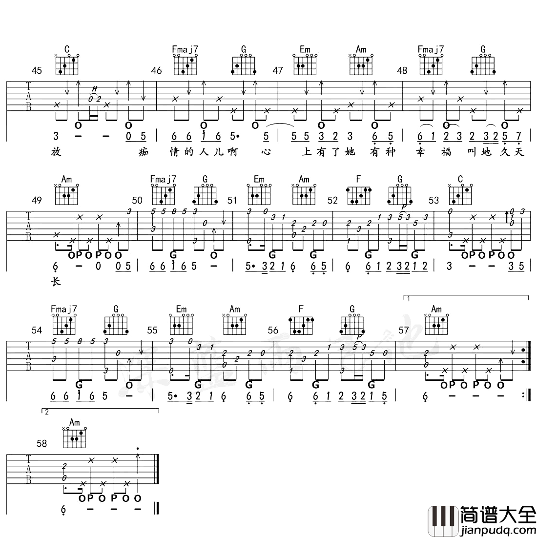 火红的萨日朗吉他谱_C调_要不要买菜_吉他弹唱演示