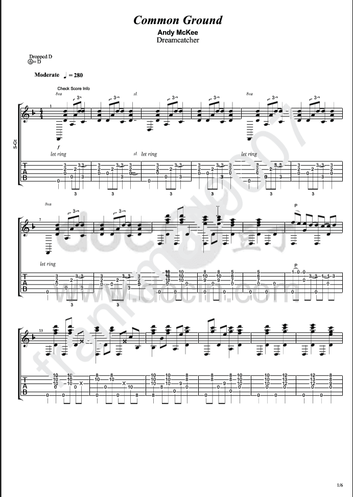 common_ground吉他指弹谱_精选原版_Andy_McKee