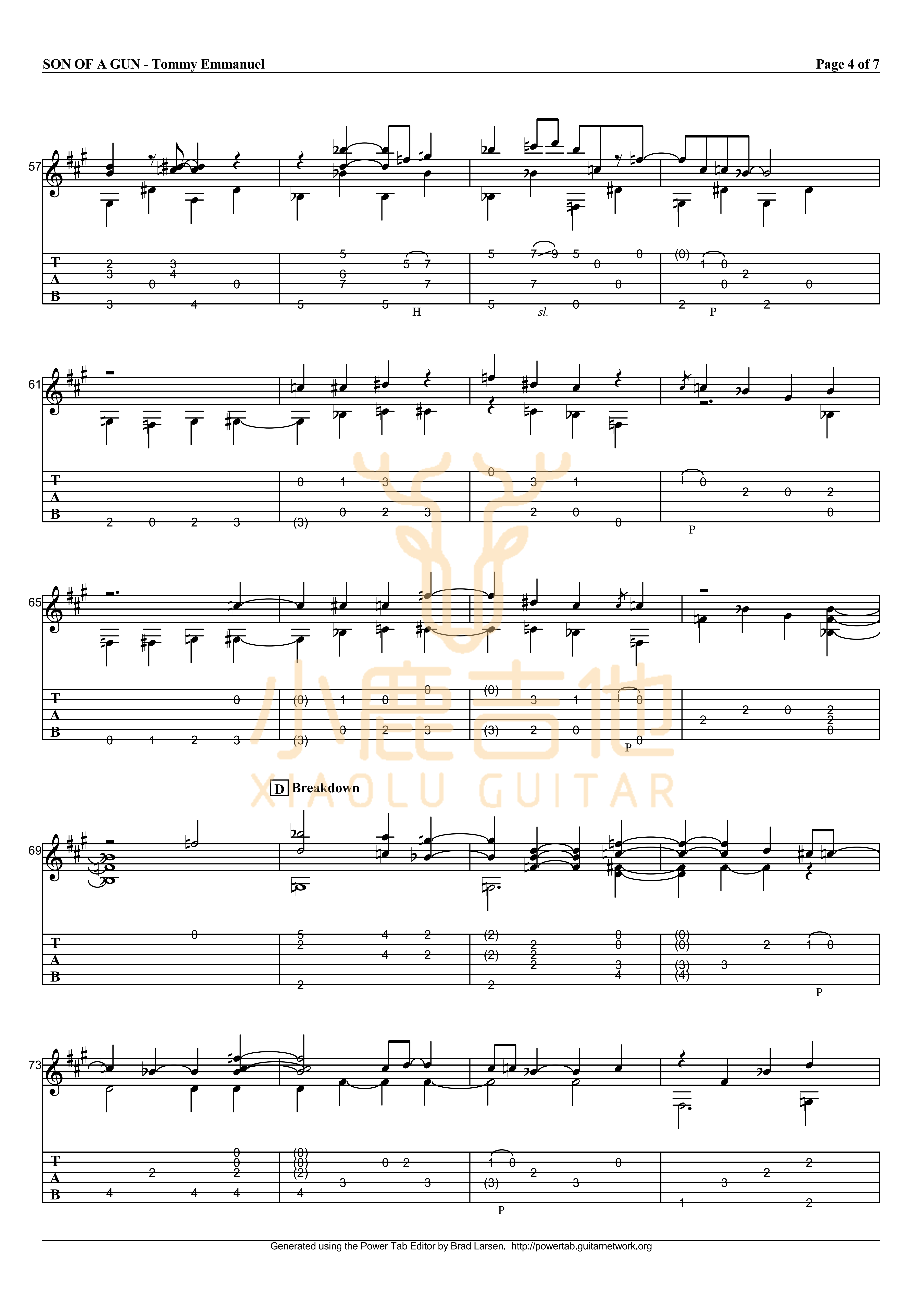 SON_OF_A_GUN_Tommy_Emmanuel指弹吉他谱(小鹿吉他)