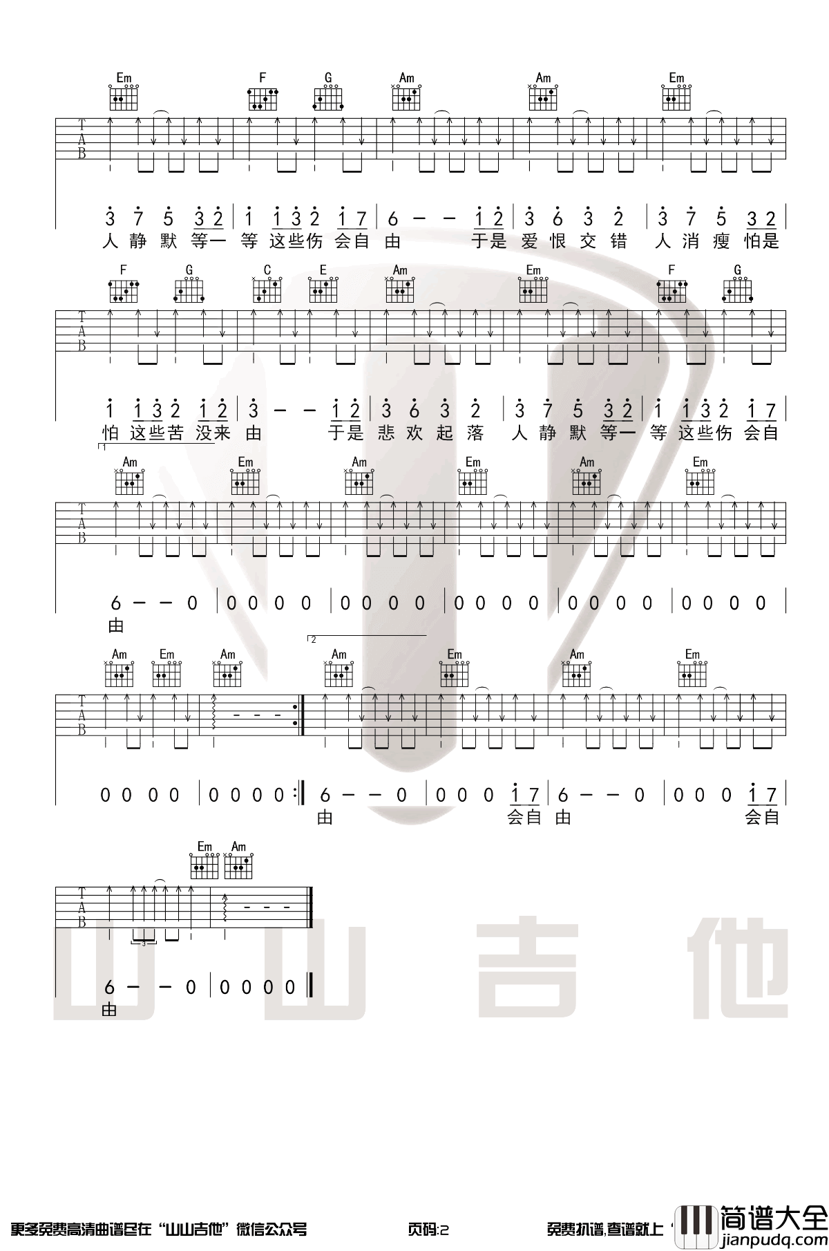 口是心非吉他谱_张雨生_C调弹唱谱_吉他弹唱演示