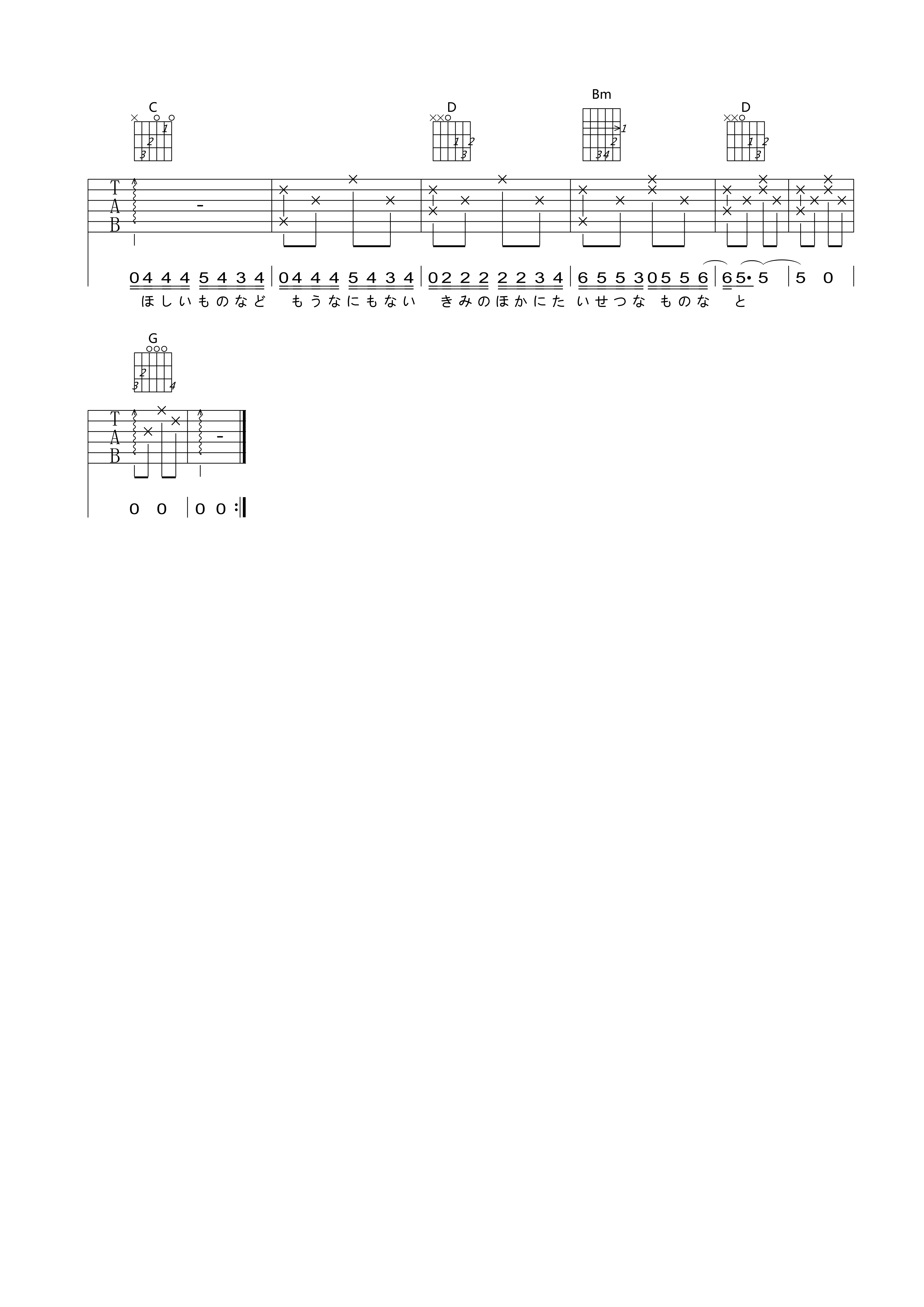 _One_More_Time_One_More_Chance_吉他谱_秒速五厘米_G调弹唱六线谱