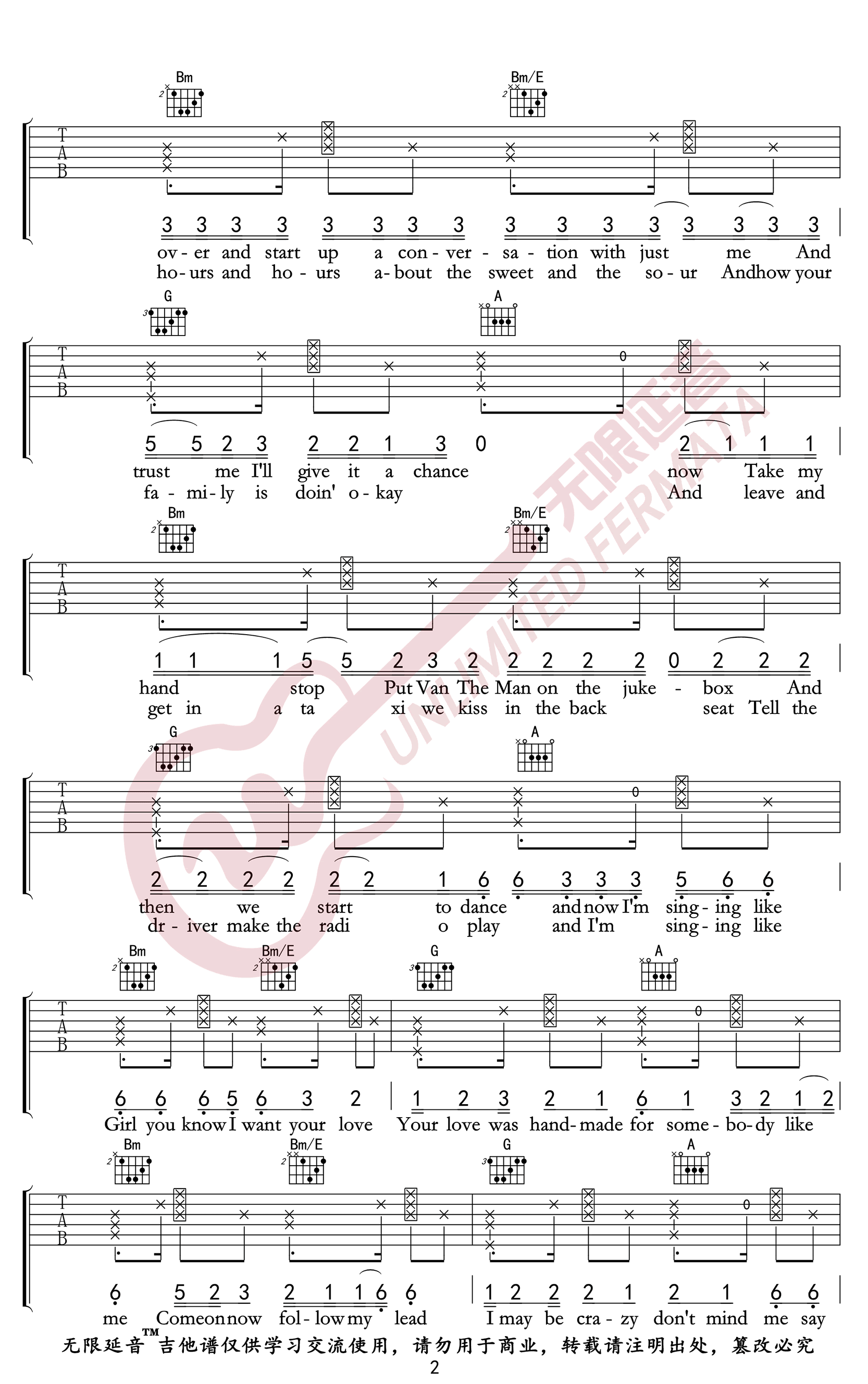 Shape_Of_You吉他谱_Ed_Sheera_弹唱六线谱_高清完整版