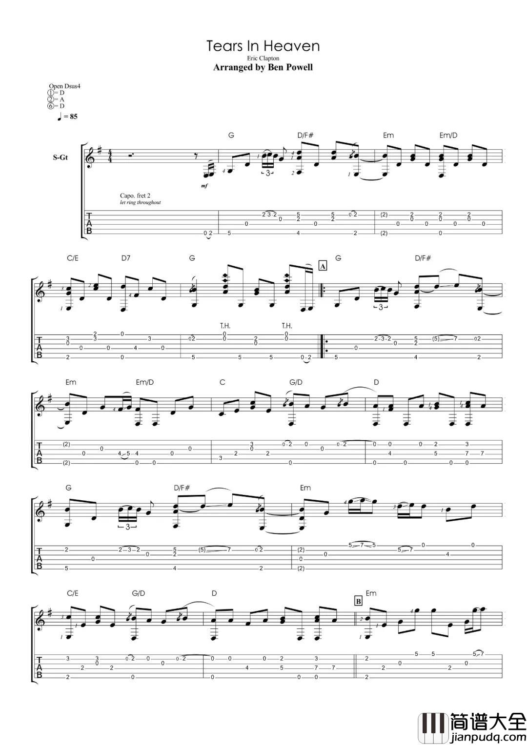 指弹_Tears_in_Heaven_泪洒天堂，真实故事