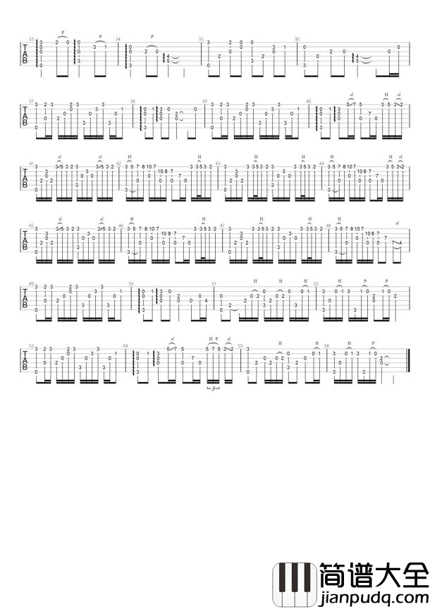 River_Flows_in_you吉他谱_指弹吉他独奏谱_附指弹演示视频
