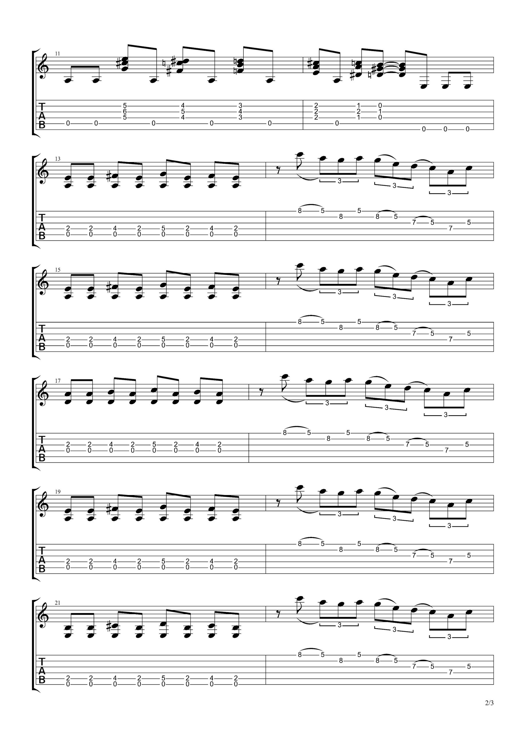 soho_Blues指弹谱_吉他独奏六线谱_附PDF图片谱