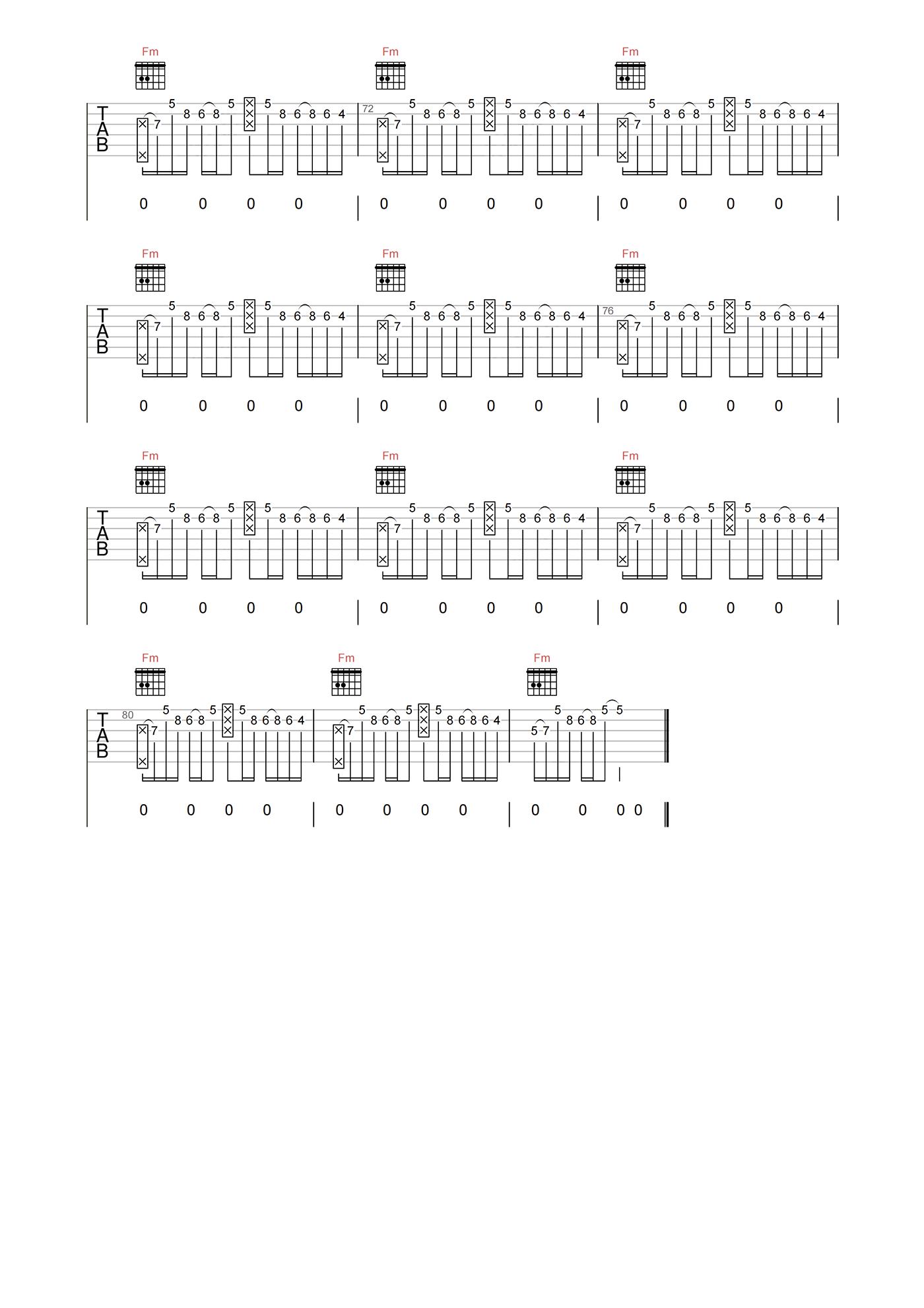 周杰伦_本草纲目_吉他谱_G调原版吉他六线谱