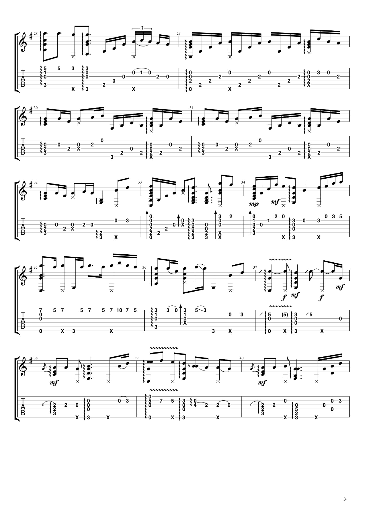 _See_You_Again_指弹吉他谱_独奏六线谱_吉他指弹演示