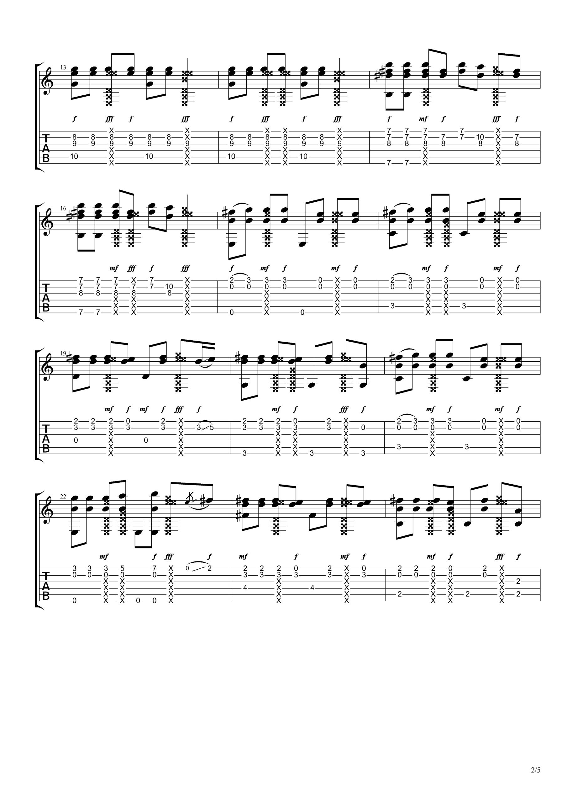 NOBODY吉他谱_Wonder_Girls_吉他指弹六线谱_韩国神曲
