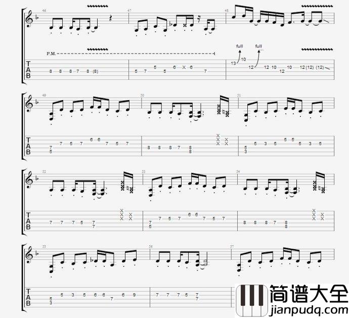 孤独啊指弹谱_原调六线谱_中国曲谱网编配_CNBLUE