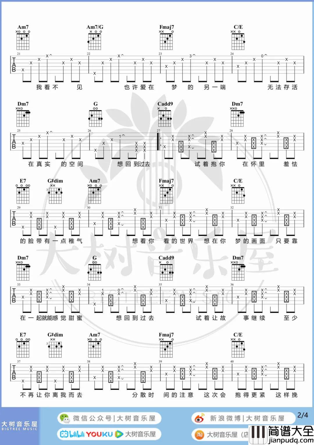 _回到过去_吉他谱_周杰伦_C调指法六线谱_吉他弹唱教学
