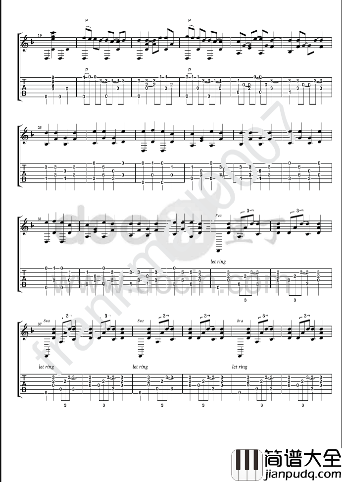common_ground吉他指弹谱_精选原版_豆丁网编配_Andy_McKee