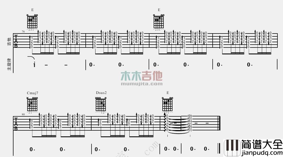 泡沫(吉他谱)_邓紫棋_A调原版六线谱__泡沫_吉他弹唱谱