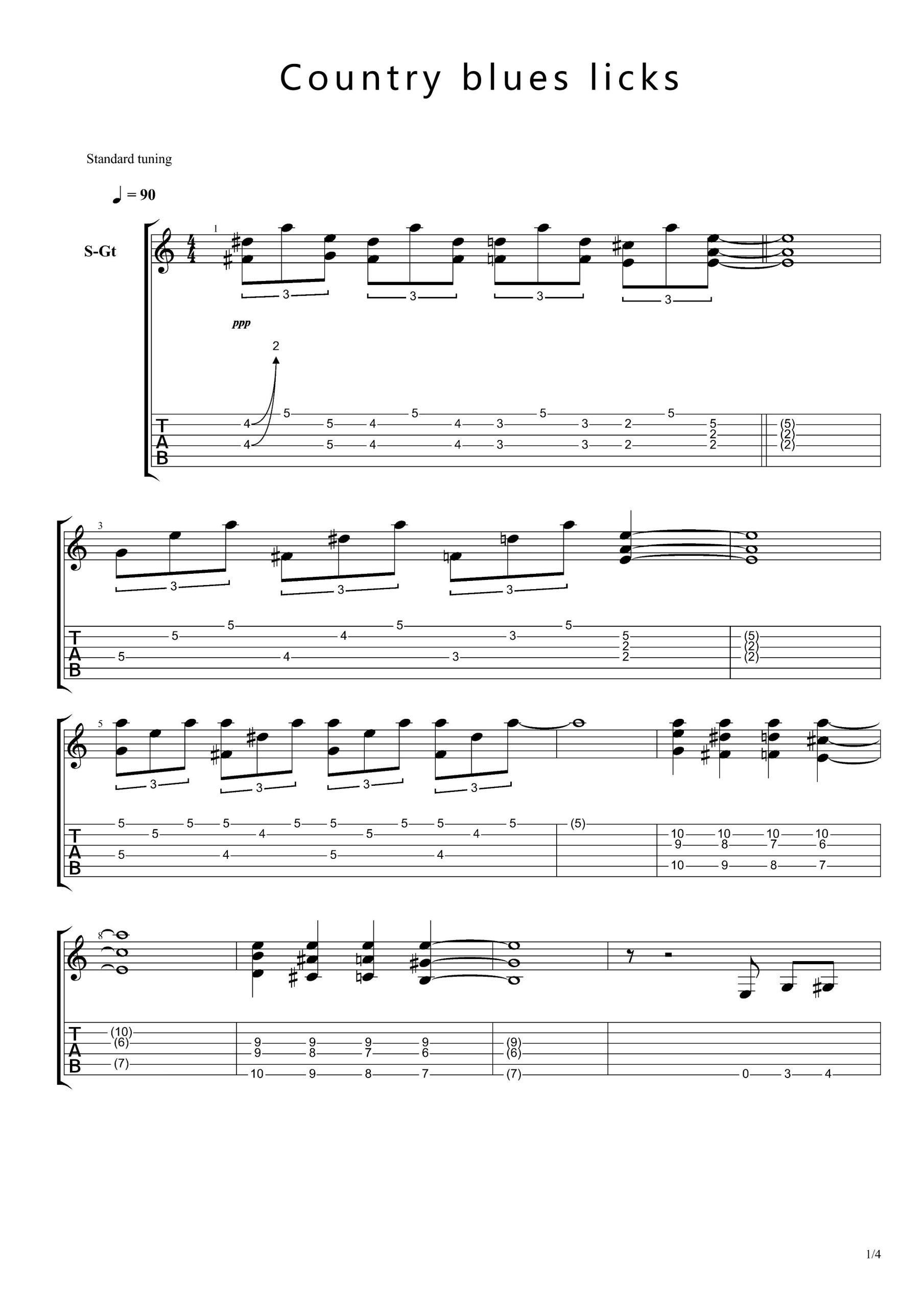 Country_blues_licks吉他谱_指弹独奏六线谱_图片谱