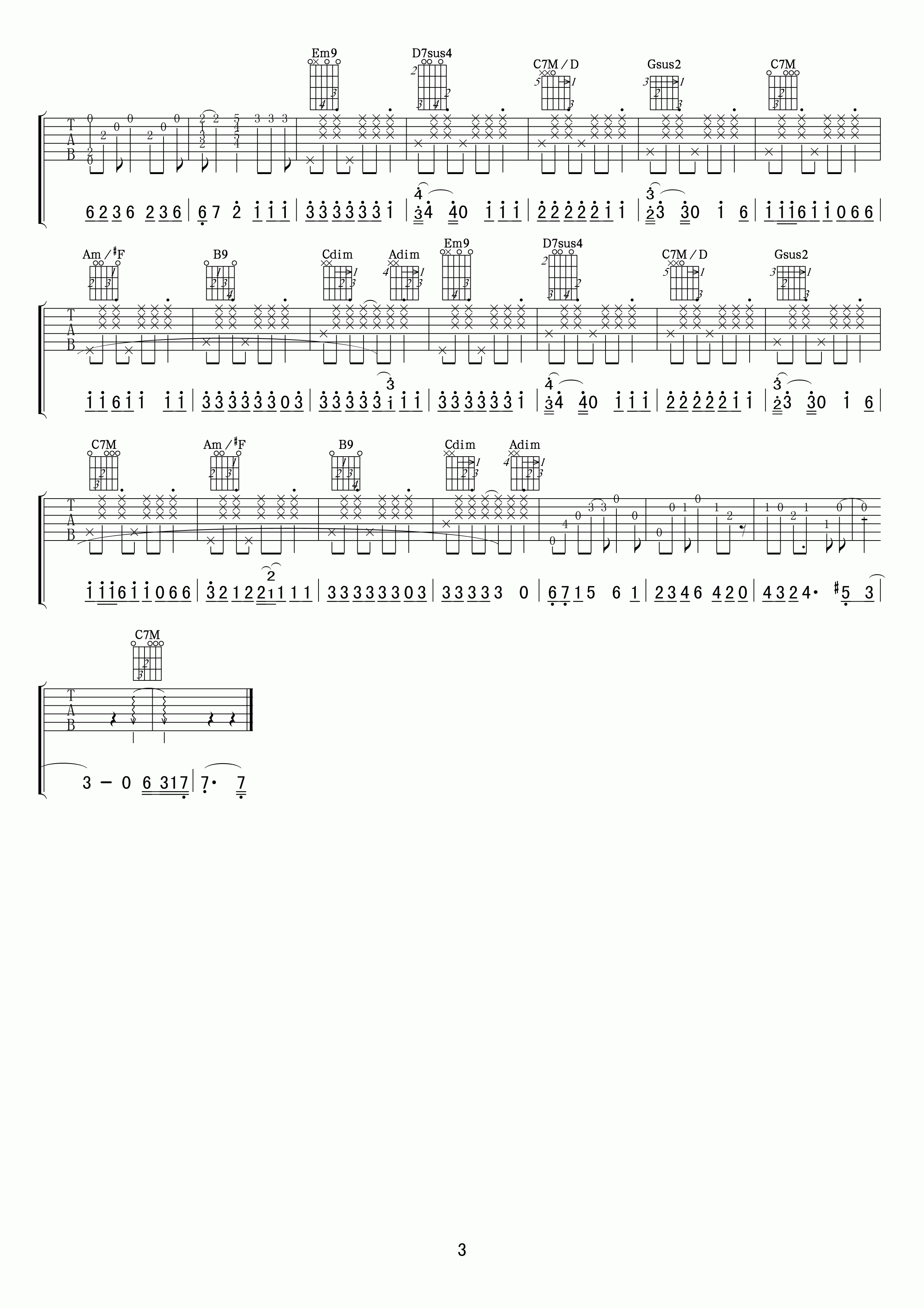 Nobody吉他谱_G调精选版_小叶歌吉他编配_Wonder_Girls