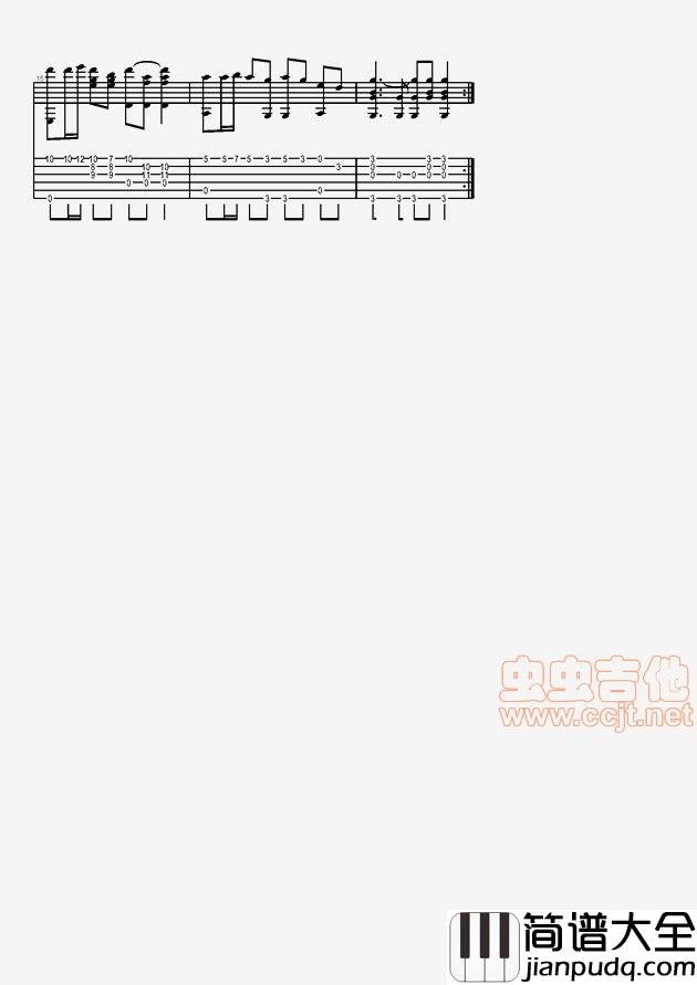 欢乐斗地主背景音乐一|吉他谱|图片谱|高清|游戏