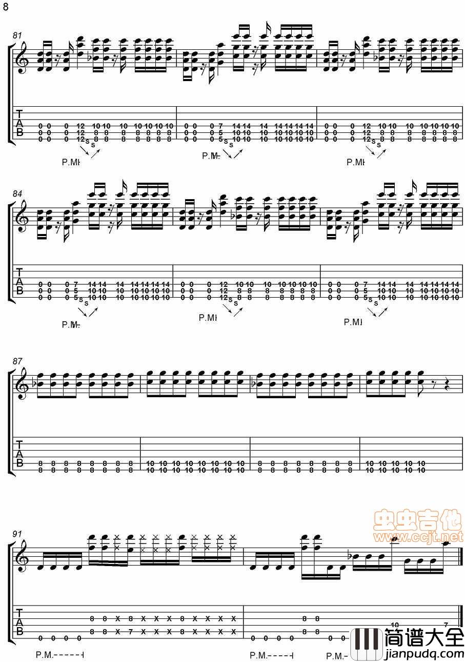 说传记谱|分享|Nickelback|believe_it_or_not|节奏吉他谱|吉他谱|图片谱|高清|nickelback