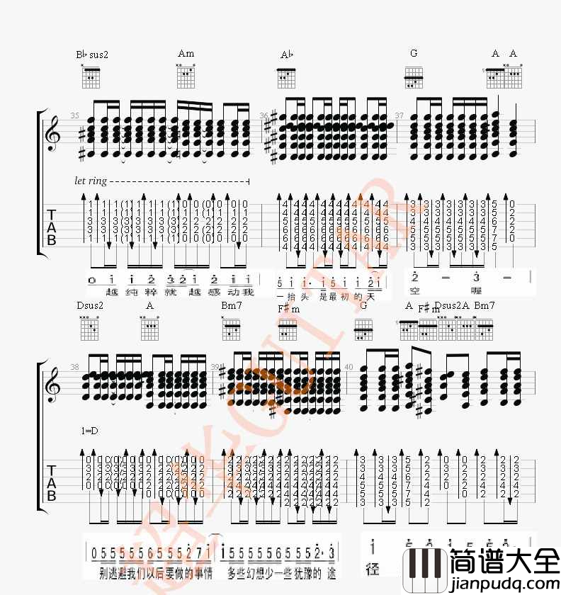 以后要做的事_林俊杰_图片谱标准版_吉他谱_林俊杰_吉他图片谱_高清