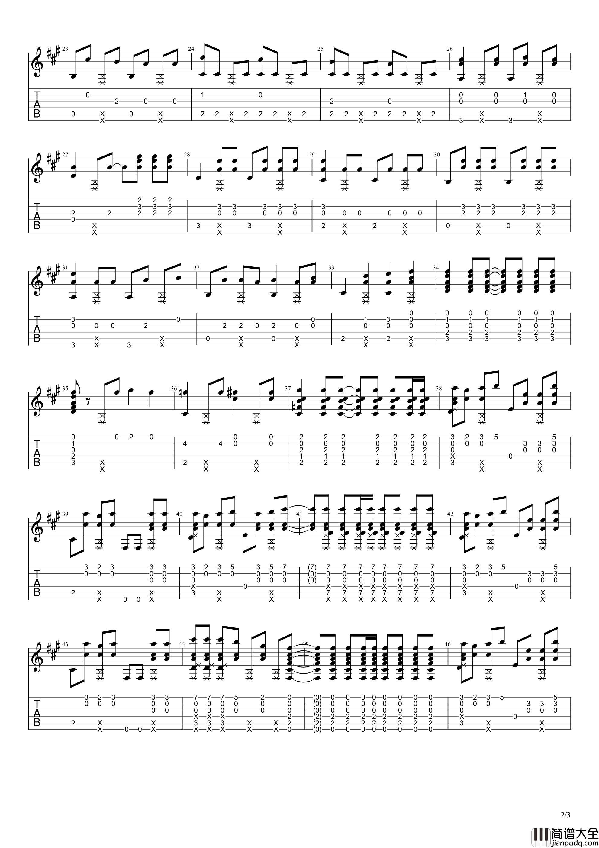 动漫游戏：四月是你的谎言op___光るなら（若能绽放光芒）吉他谱_