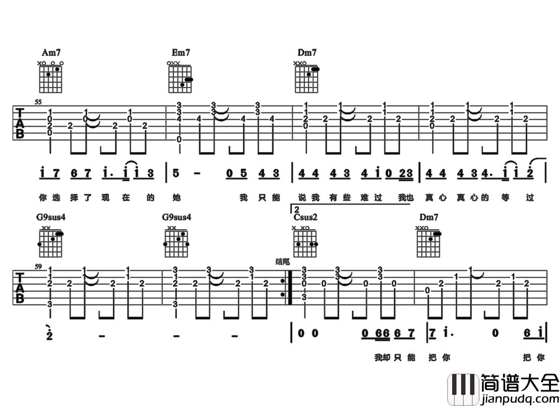 林忆莲_听说爱情回来过_吉他谱(C调)_Guitar_Music_Score