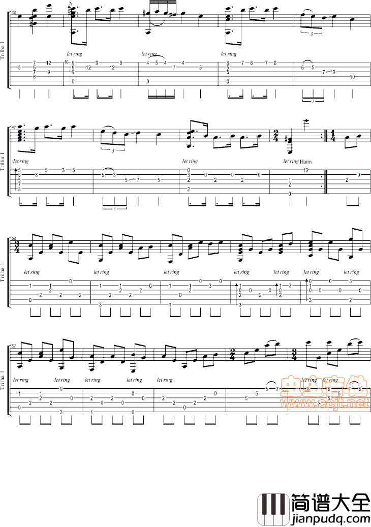 十一月的一天|吉他谱|图片谱|高清|世界名曲