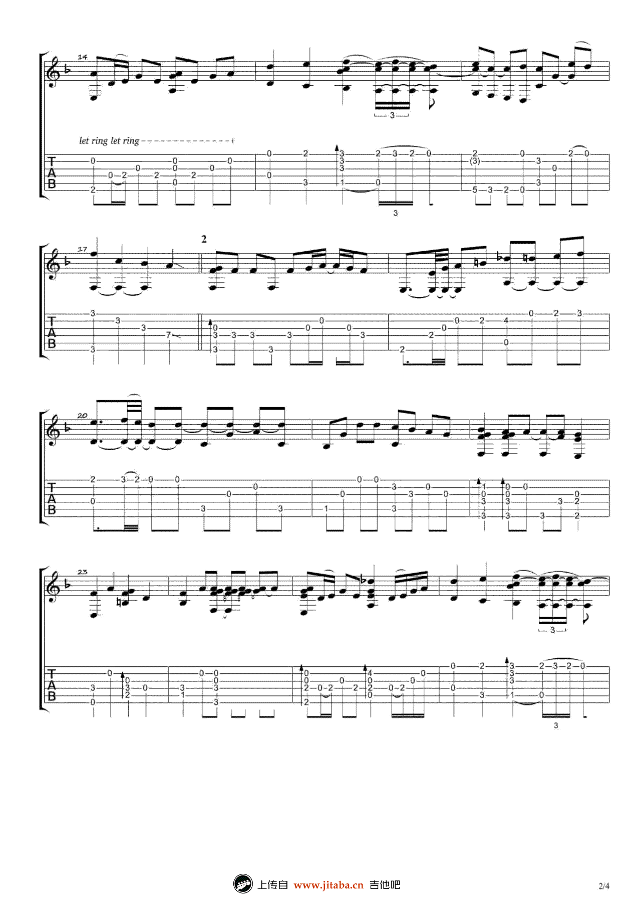 _Yesterday_指弹吉他谱_Laurence_Juber版本_演示视频