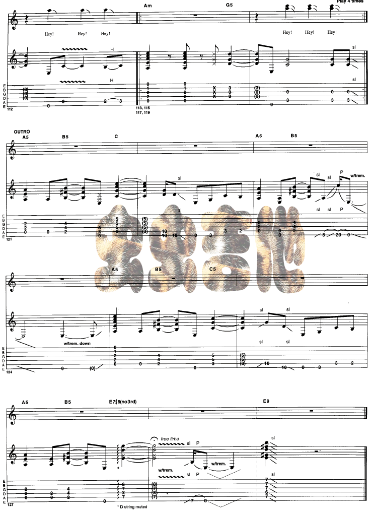 Ain't_Talkin_bout_Love|吉他谱|图片谱|高清|Van_Halen