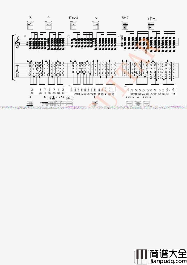 以后要做的事_【超华GUITAR】编配|吉他谱|图片谱|高清|林俊杰