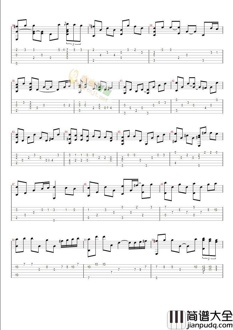 Kiss_the_rain_|(雨的印记)|吉他谱|图片谱|高清|影视