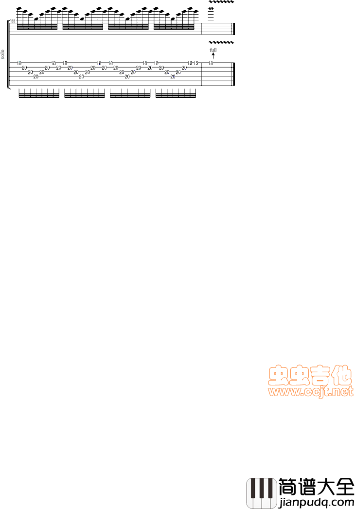 梦红楼solo|吉他谱|图片谱|高清|黄家强