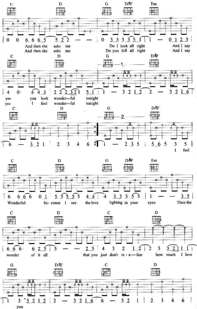 Wonderful_Tonight|吉他谱|图片谱|高清|Eric_Clapton