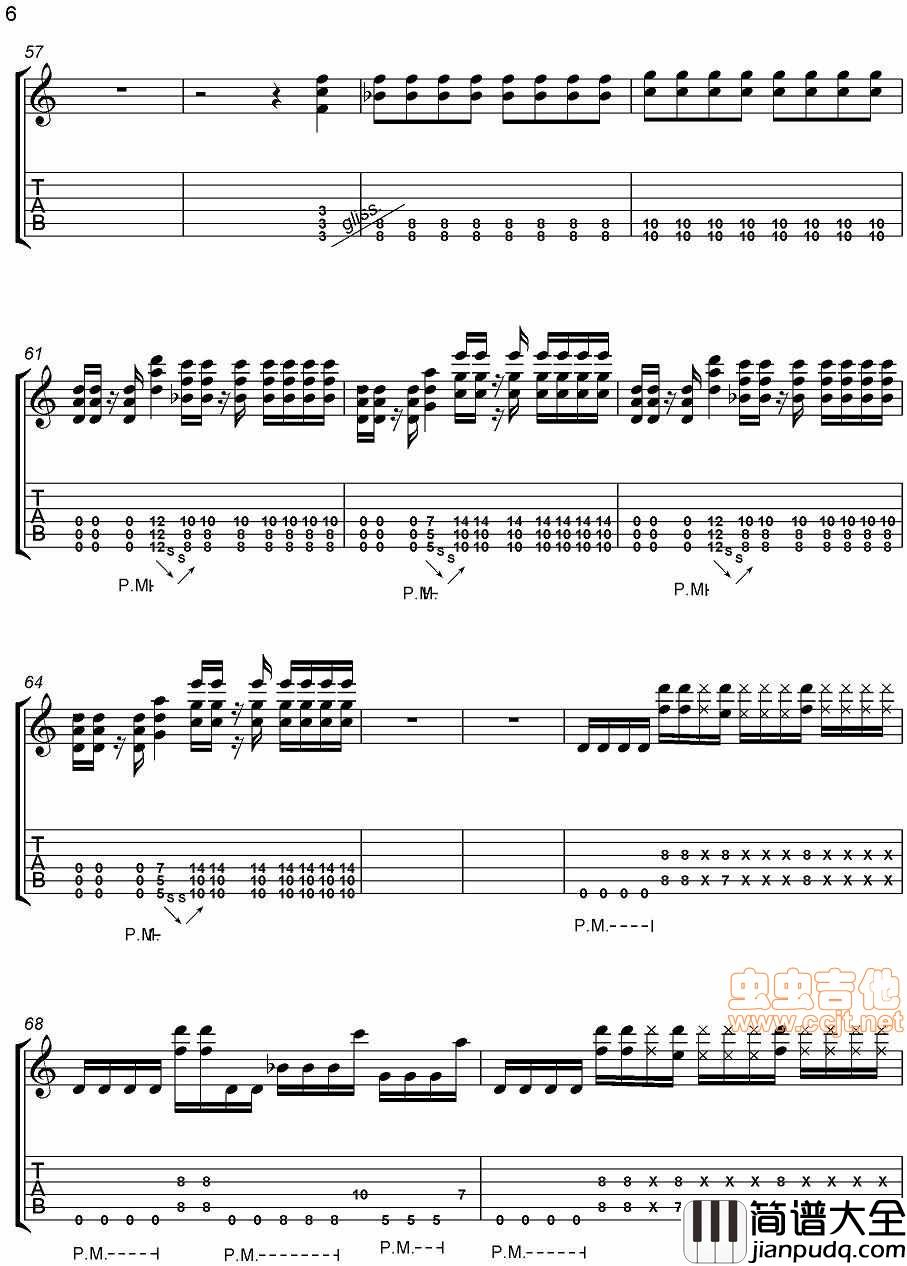 说传记谱|分享|Nickelback|believe_it_or_not|节奏吉他谱|吉他谱|图片谱|高清|nickelback