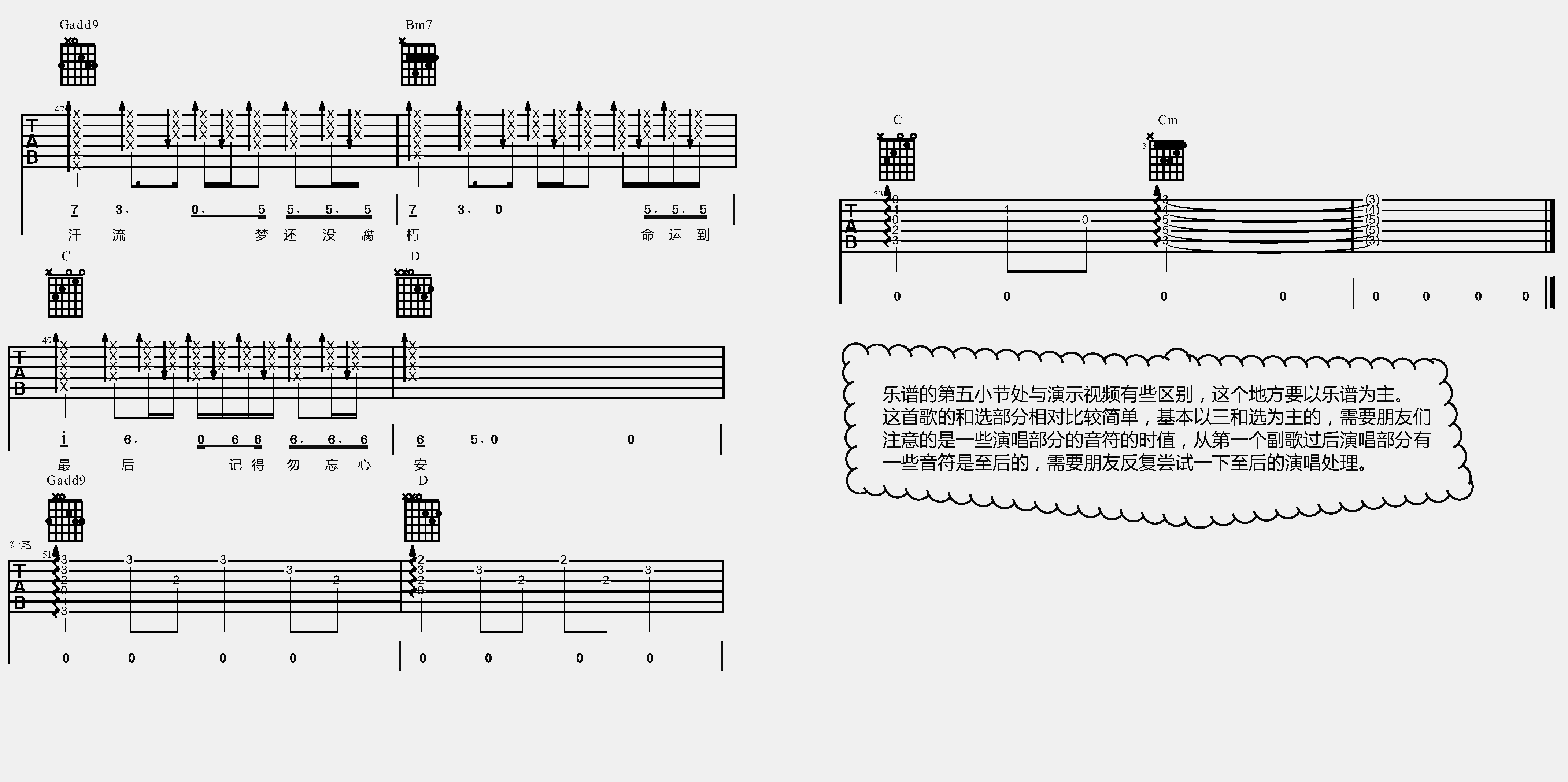 张杰_勿忘心安_吉他谱(G调)_Guitar_Music_Score