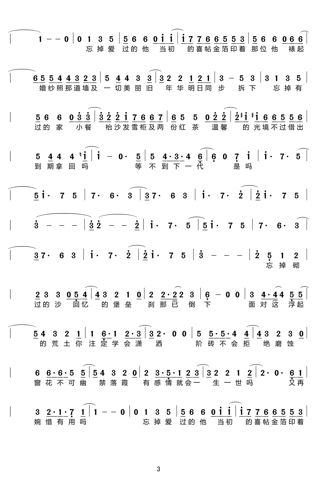 喜帖街吉他谱_陈奕迅/谢安琪_喜帖街_吉他六线谱