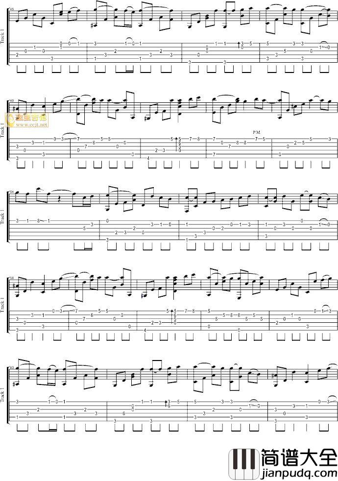 Eyes_On_Me_(Acoustic_Guitar_Version)|吉他谱|图片谱|高清|韩日剧