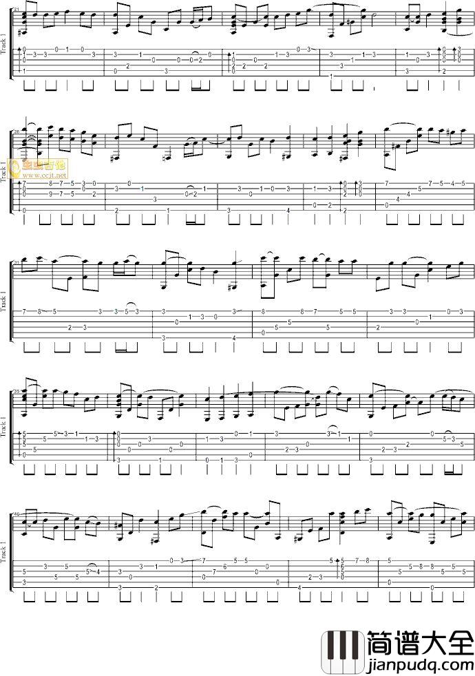 Eyes_On_Me_(Acoustic_Guitar_Version)|吉他谱|图片谱|高清|韩日剧