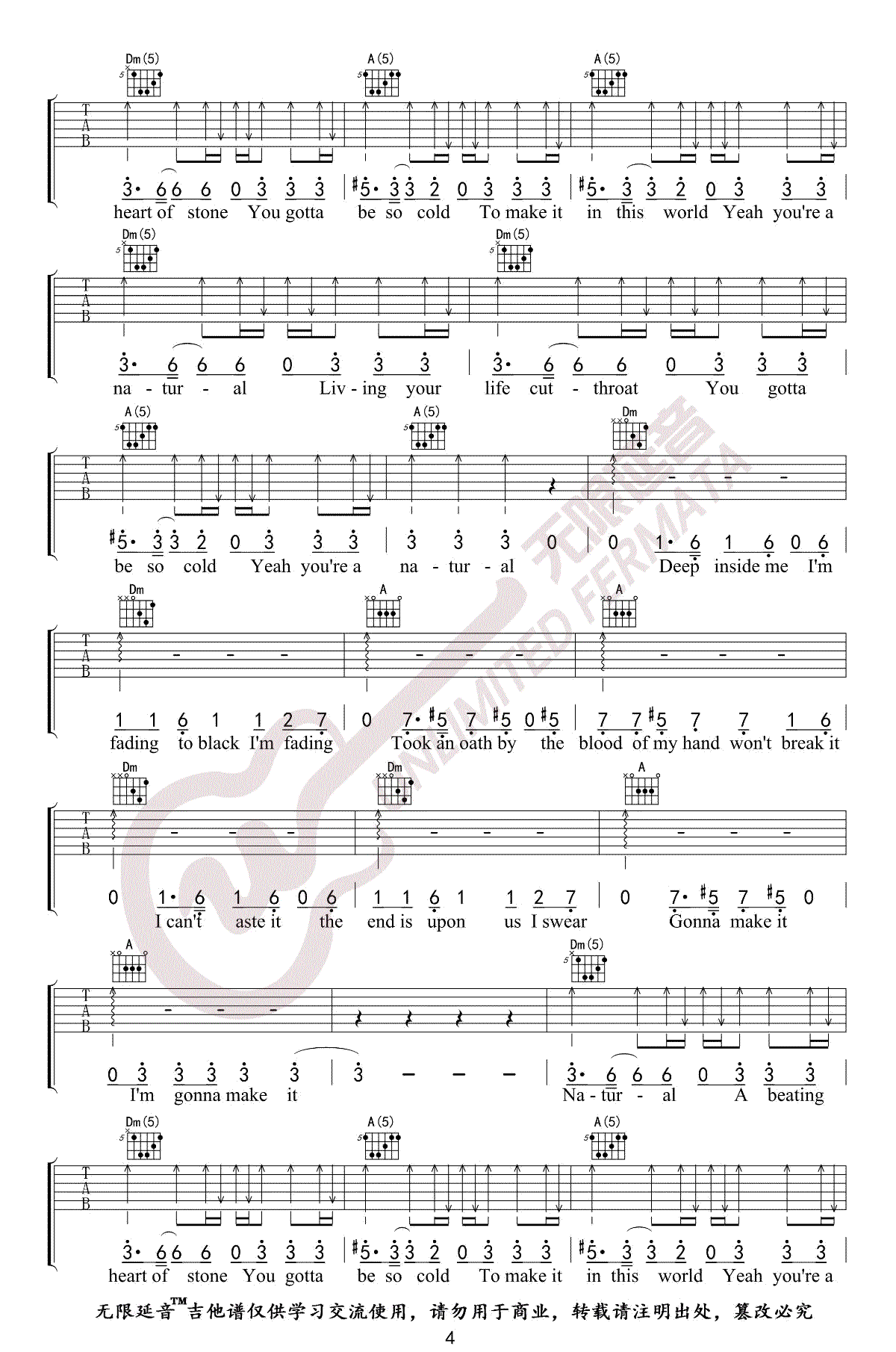 Imagine_Dragons_Natural_吉他谱