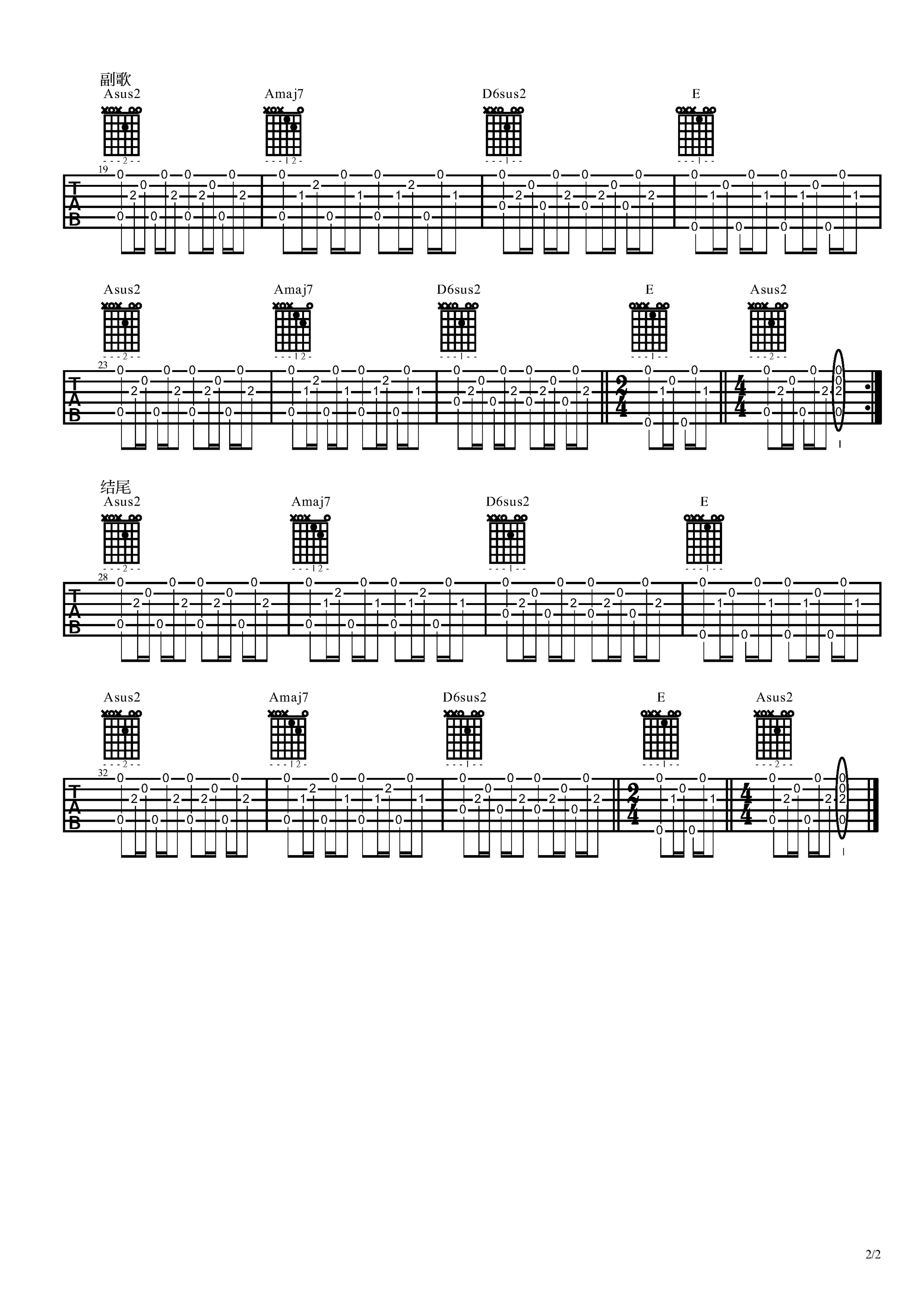 张悬_Scream_吉他谱_Guitar_Music_Score