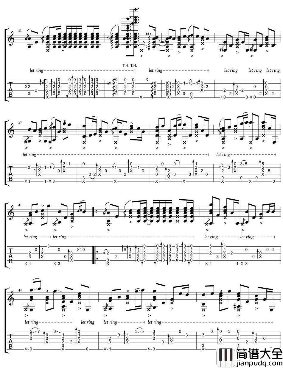 红颜旧_琅琊榜插曲_图片谱完整版_吉他谱_刘涛_吉他图片谱_高清