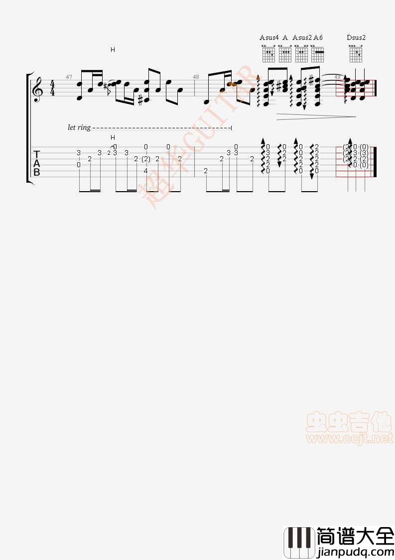 以后要做的事_【超华GUITAR】编配|吉他谱|图片谱|高清|林俊杰