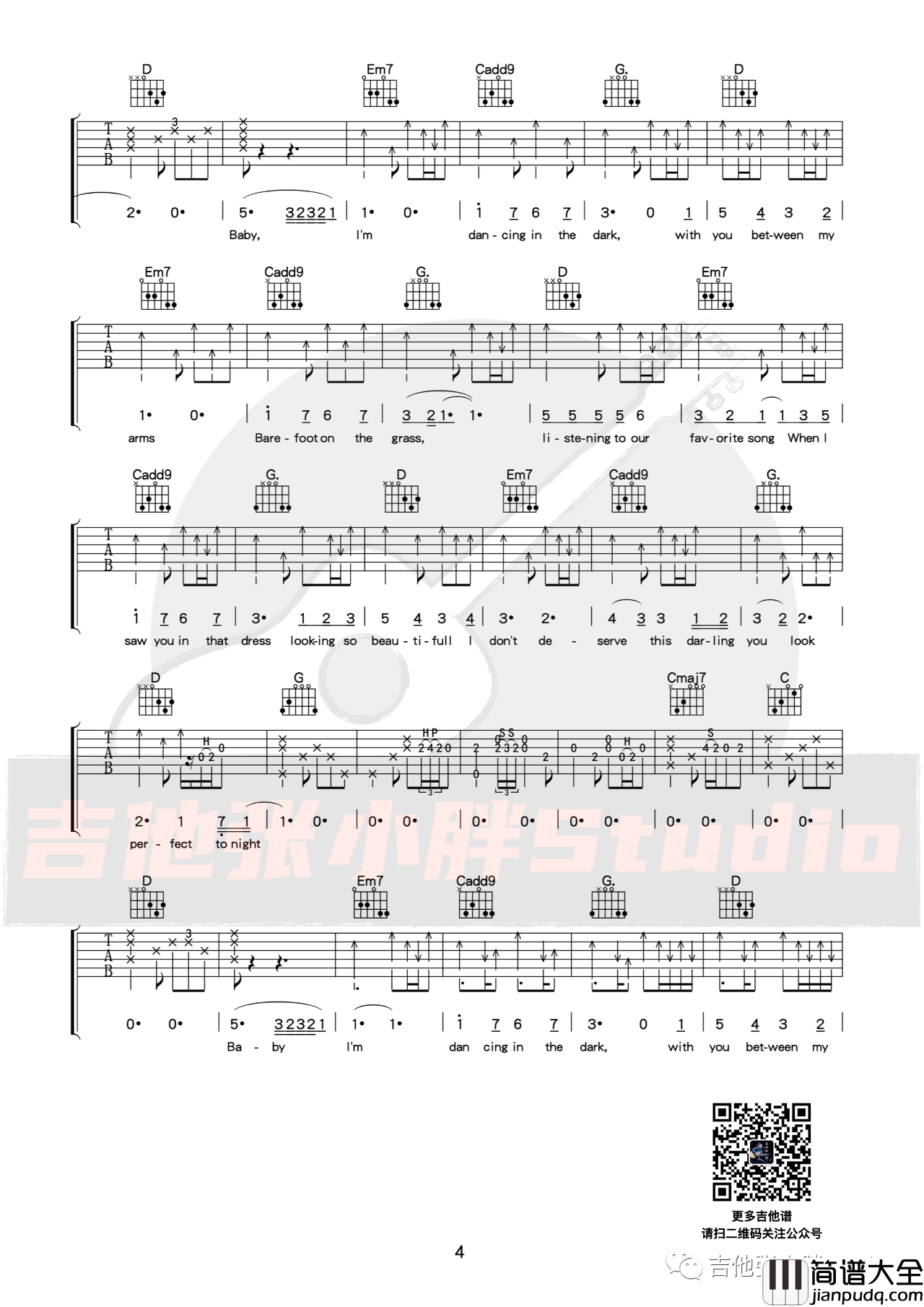 _Perfect_吉他谱_Ed_Sheeran_弹唱吉他谱附演示