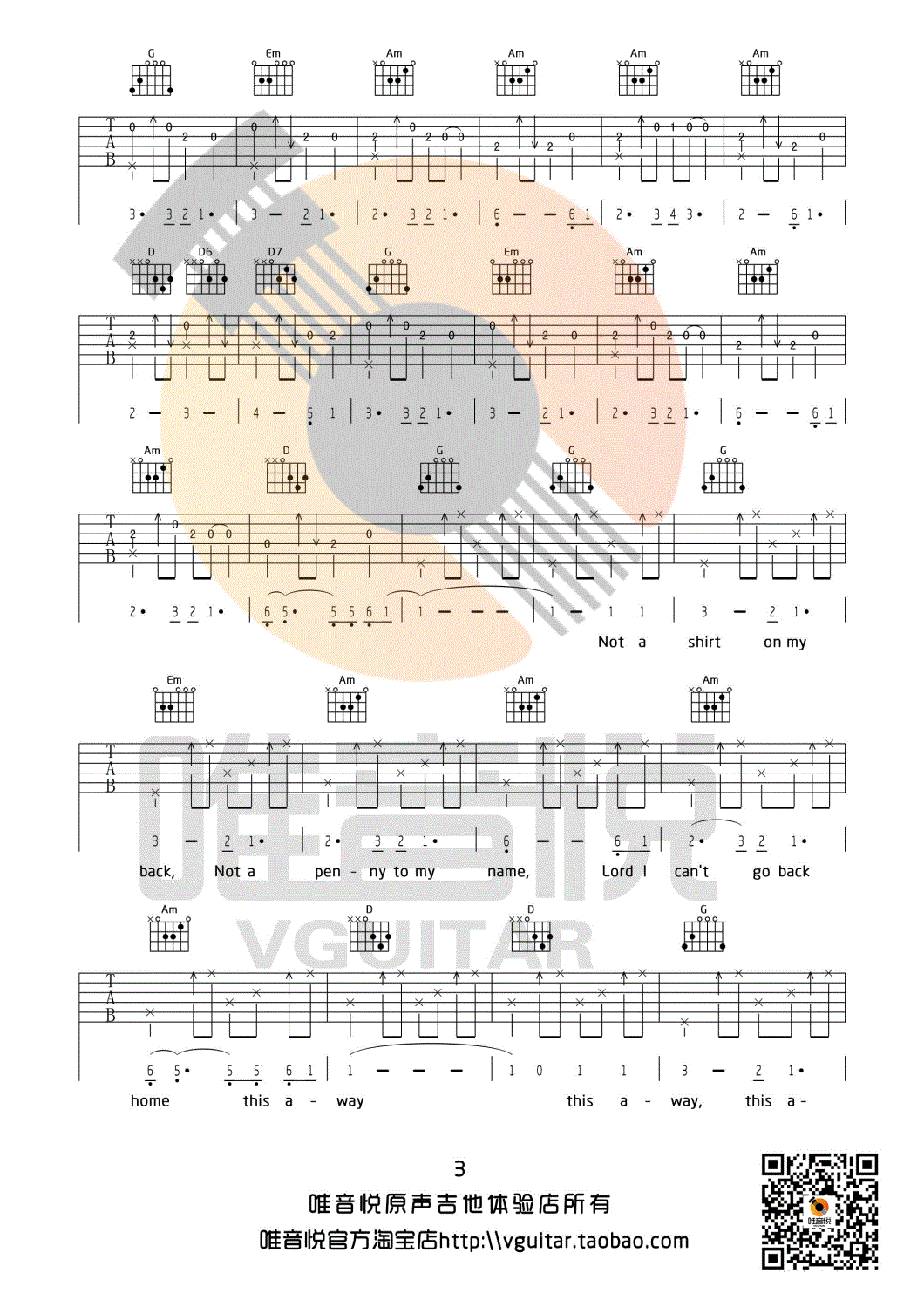 Justin,Timberlake_500miles_吉他谱_Guitar_Music_Score
