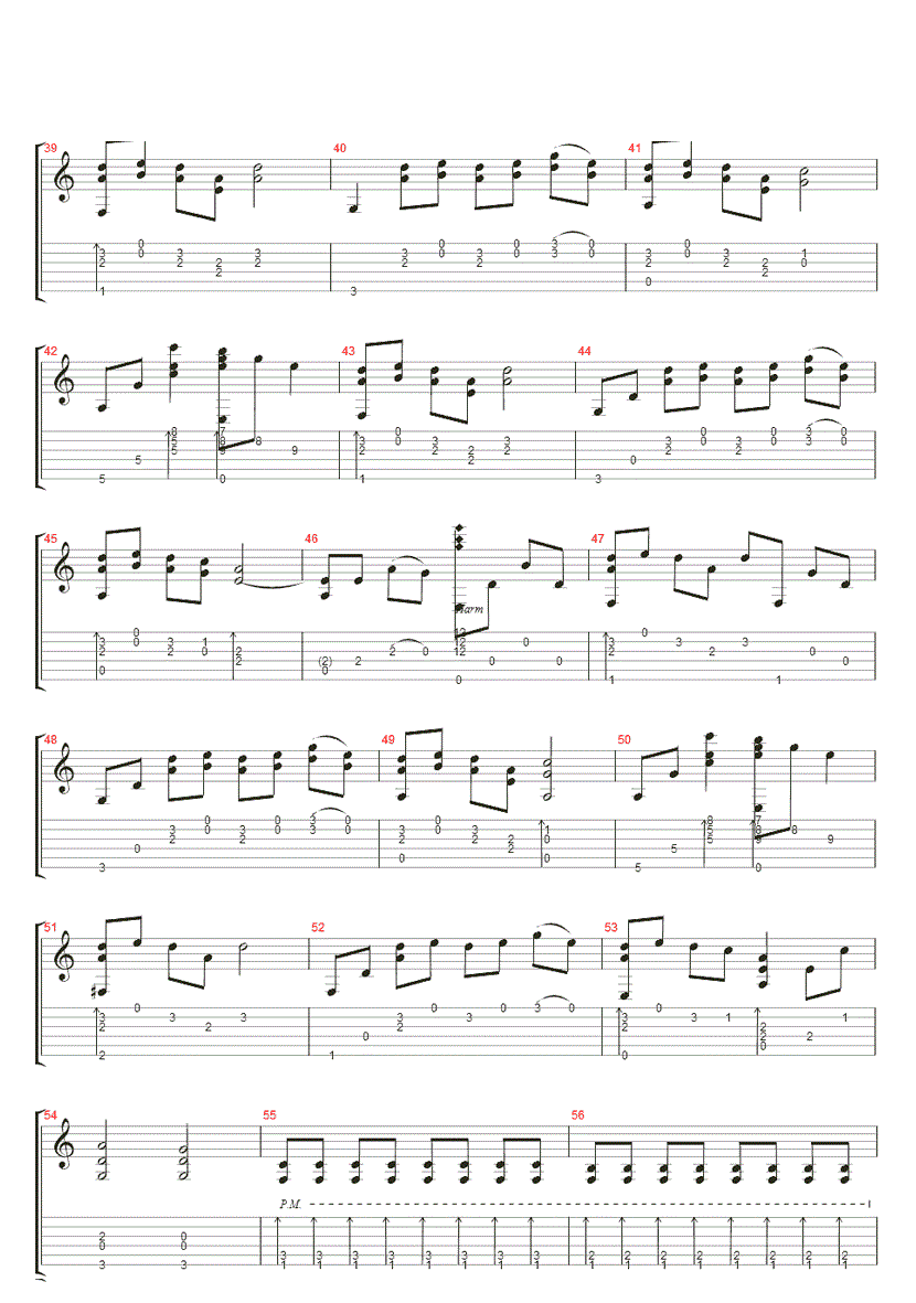 Merry_Christmas_Mr.Lawrance_押尾桑_图片谱标准版_吉他谱_MERRY_吉他图片谱_高清