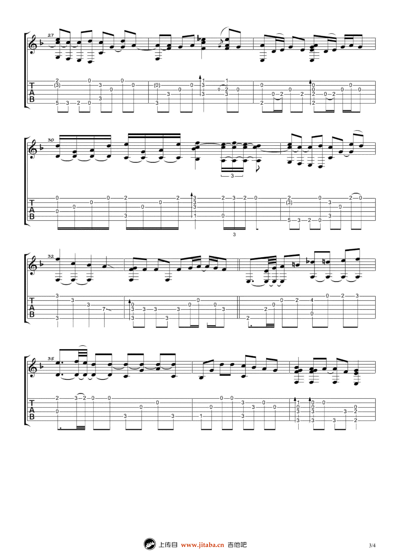 _Yesterday_指弹吉他谱_Laurence_Juber版本_演示视频