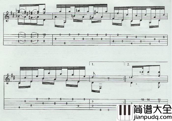 关于你的甜蜜记忆|吉他谱|图片谱|高清|世界名曲