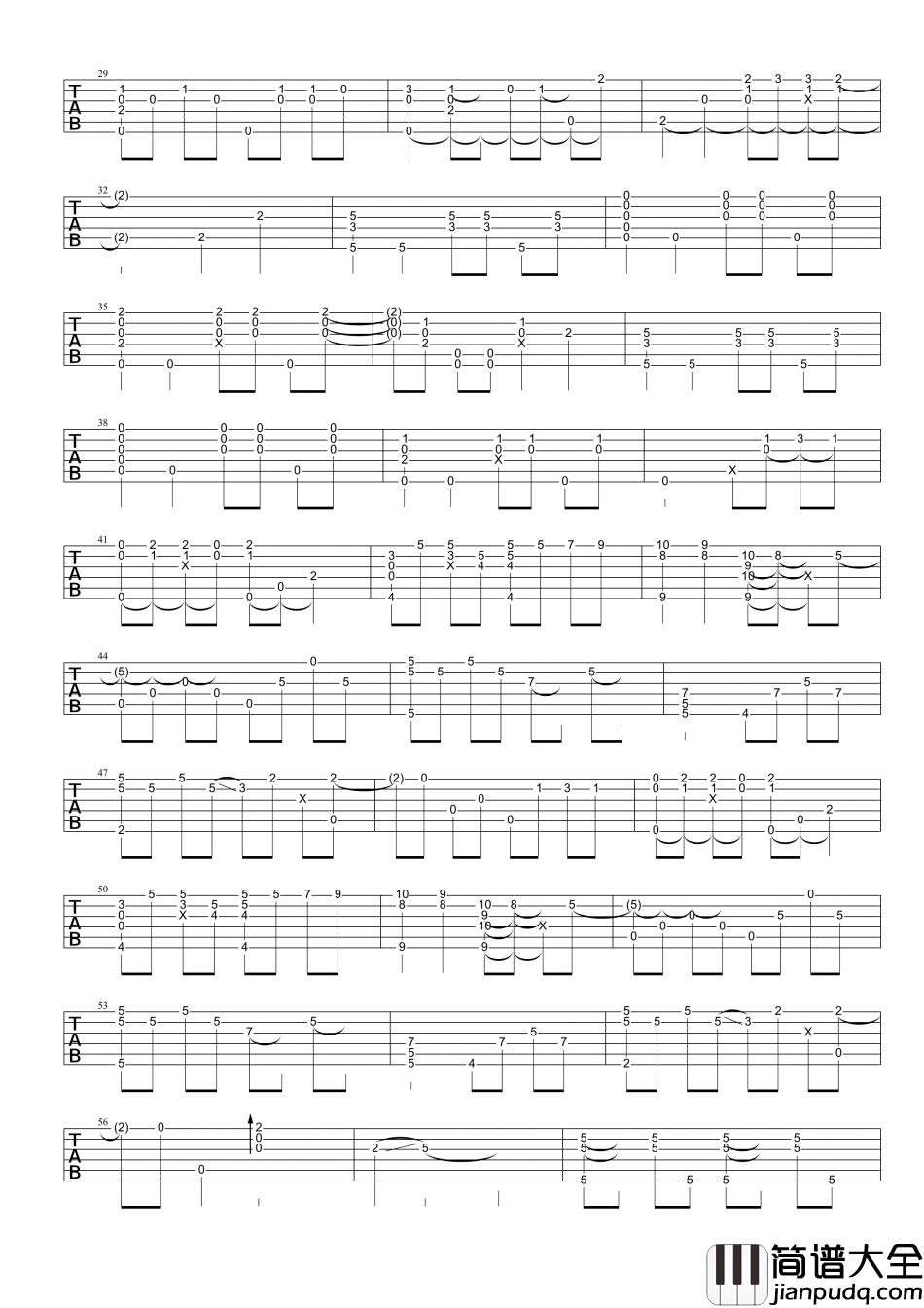 田馥甄_爱着爱着就永远_指弹__吉他谱_Guitar_Music_Score