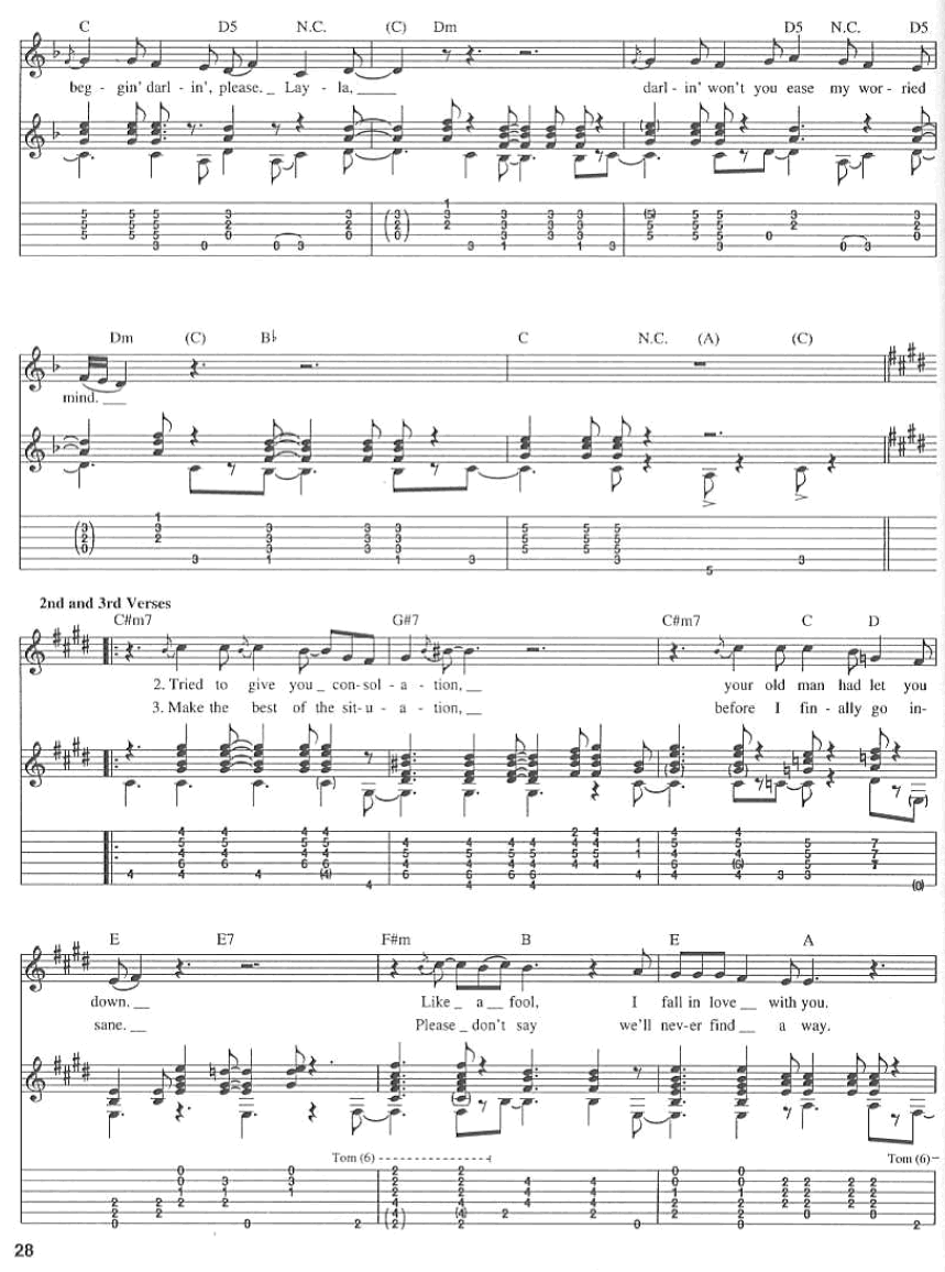 Layla_|_蕾拉_|原版扫描版|吉他谱|图片谱|高清|Eric_Clapton_|_克莱普顿