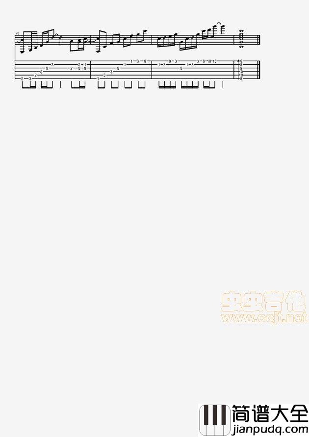 _飘雪_（韩剧_对不起，我爱你_主题）|吉他谱|图片谱|高清|对不起，我爱你