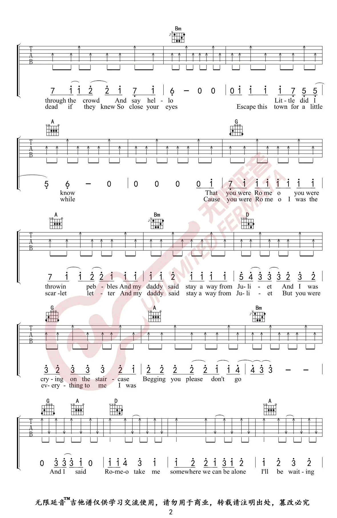 Taylor_Swift_Love_Story_吉他谱